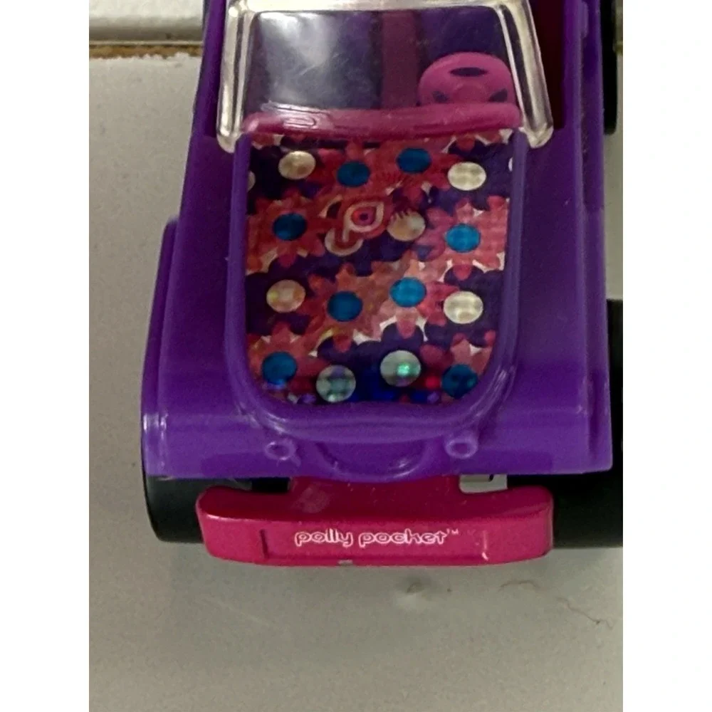 Mattel 2007 Polly Pocket Wheels Car #10 Glitzy Grape w/ Driver